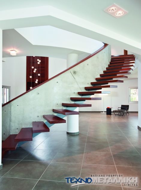 Indoor Stair Railings Cyprus - Technometalliki LTD