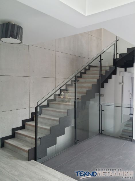 Indoor Stair Railings Cyprus - Technometalliki LTD